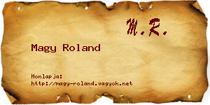 Magy Roland névjegykártya